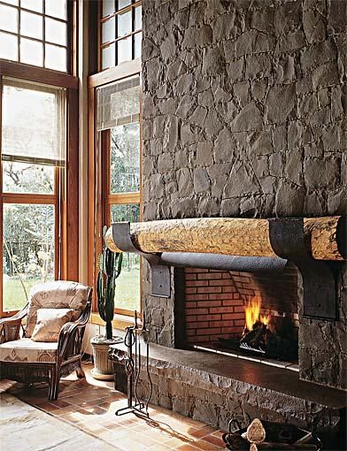 Casa rústica com lareira