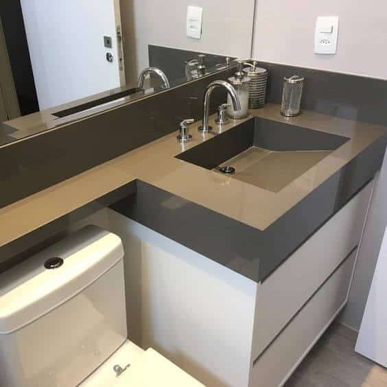 Inove com uma bancada de porcelanato