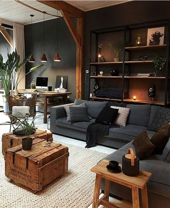 Psicologia das cores na decoração e seu bem-estar ambiente marrom