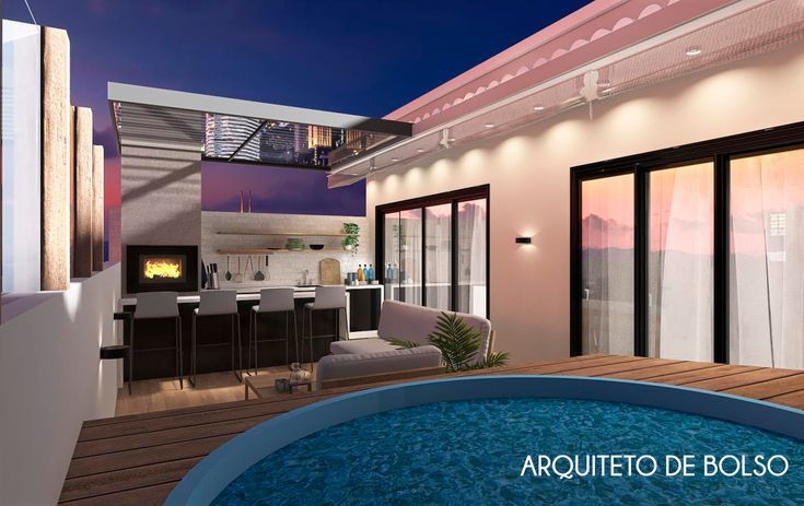 Área gourmet planejada, piscina Área gourmet planejada, piscina