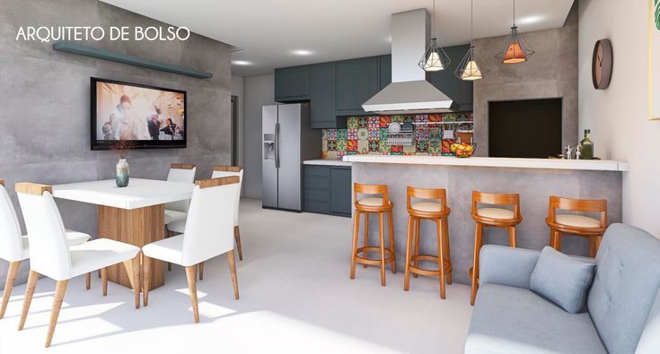 Área gourmet planejada simples Área gourmet planejada simples