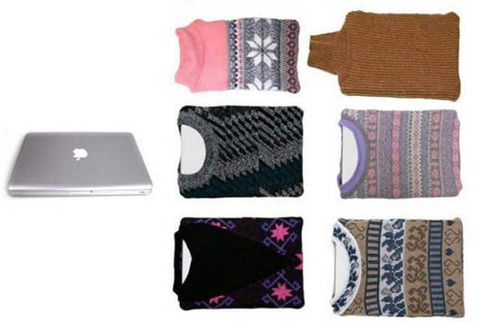 Case de notebook feito com roupa