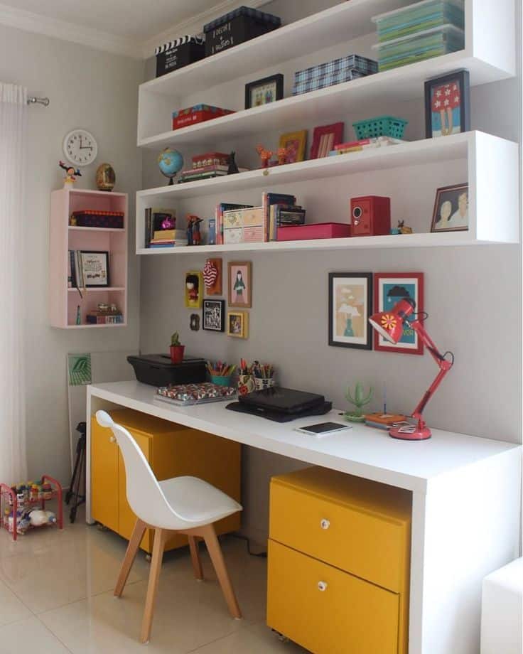 Como combinar os móveis, home office