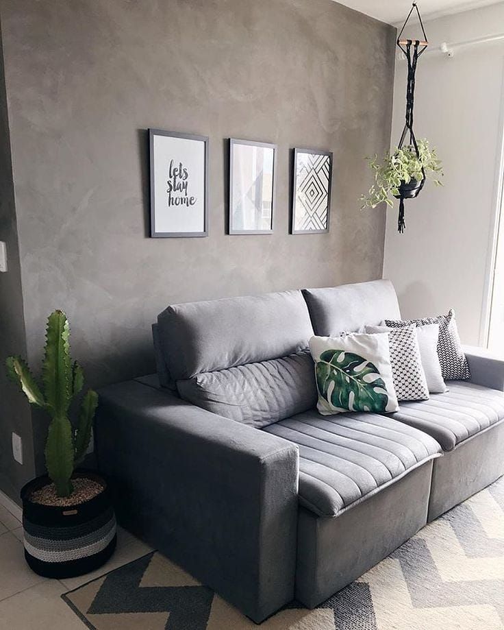 Decoração com cimento queimado, sala