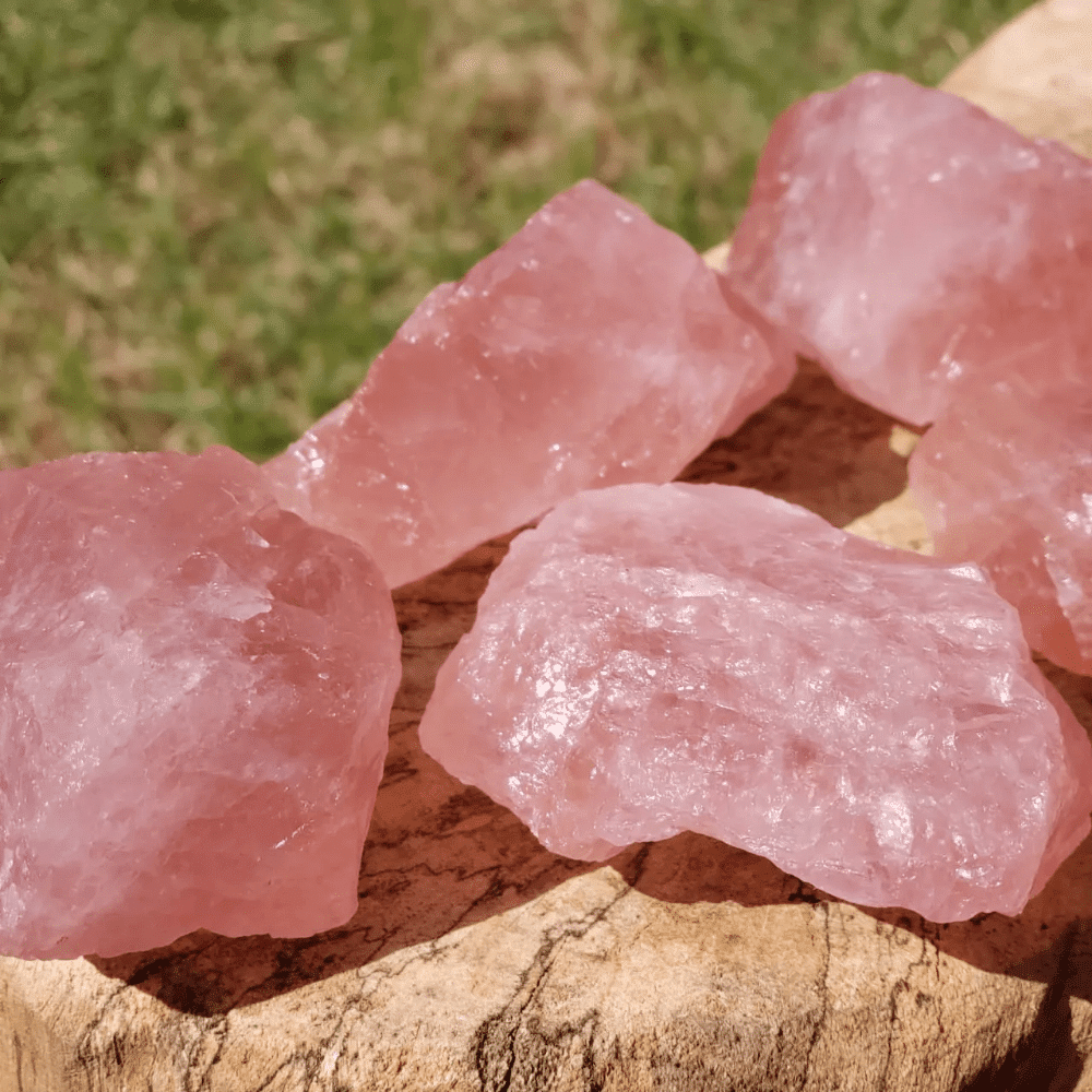 Decoração signo de libra, quartzo rosa