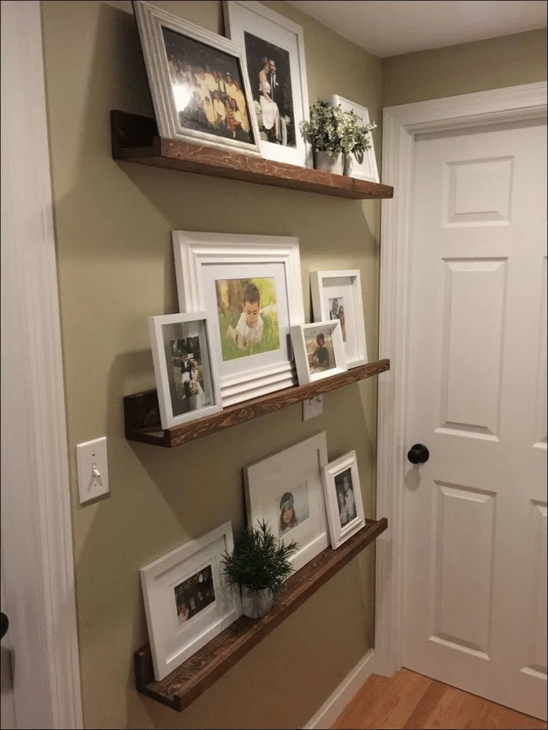 Decorar a parede gastando pouco, prateleiras