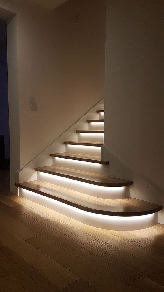 escadas modernas com leds