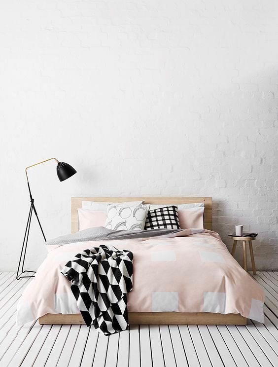 Minimalismo na decoração, quarto de casal