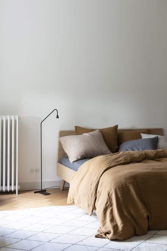 Minimalismo na decoração, quarto decorado