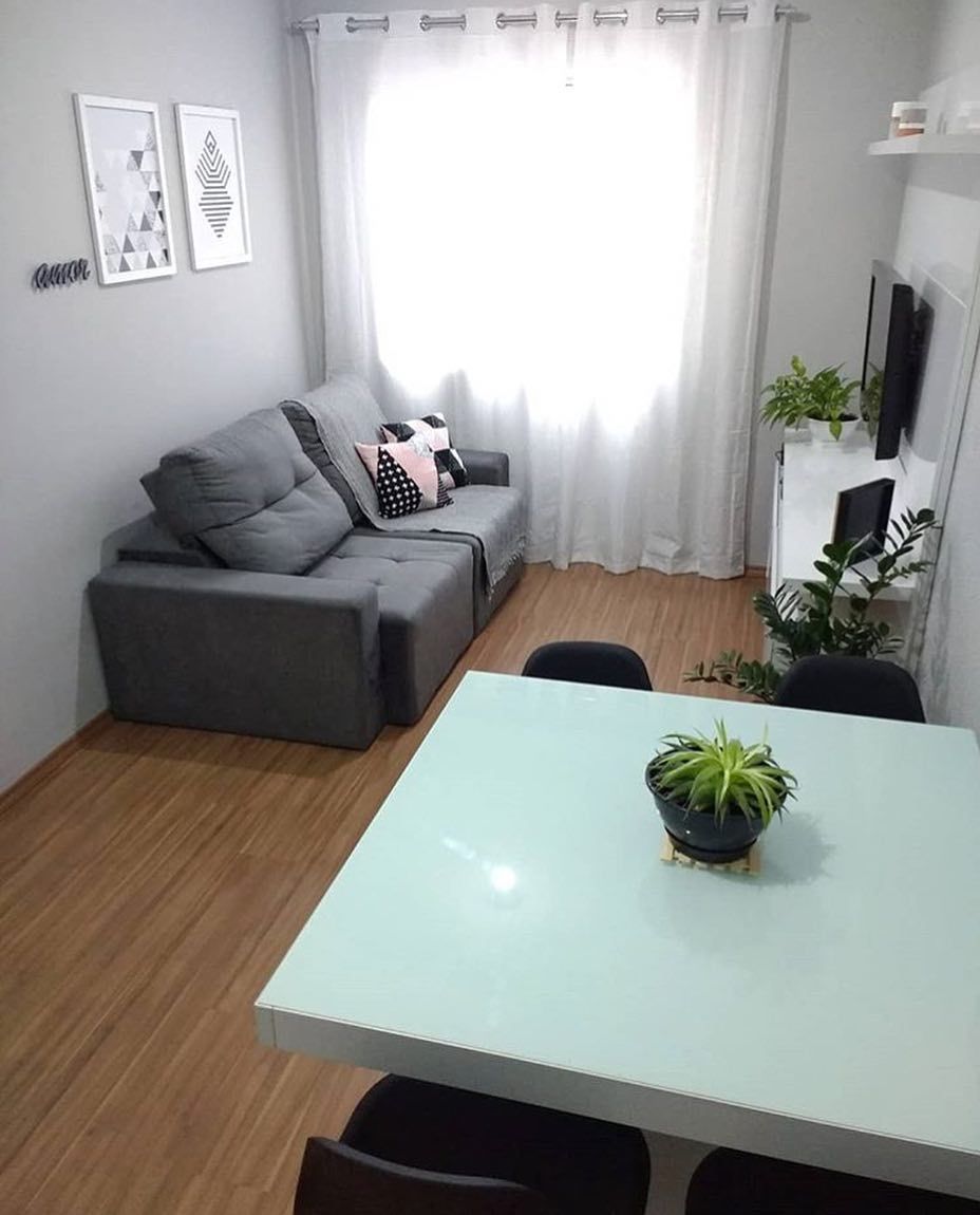 Minimalismo na decoração, sala de apartamento