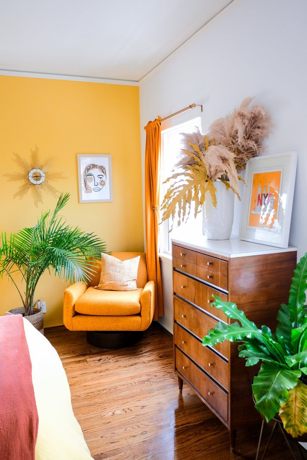 Psicologia das cores, quarto com decoração em amarelo