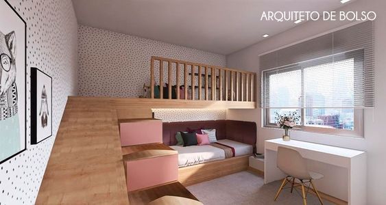 casa pequena; quarto de menina