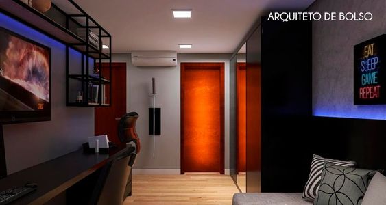 casa pequena com quarto gamer