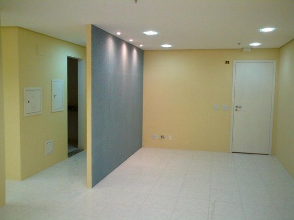 Reforma com drywall, parede azul