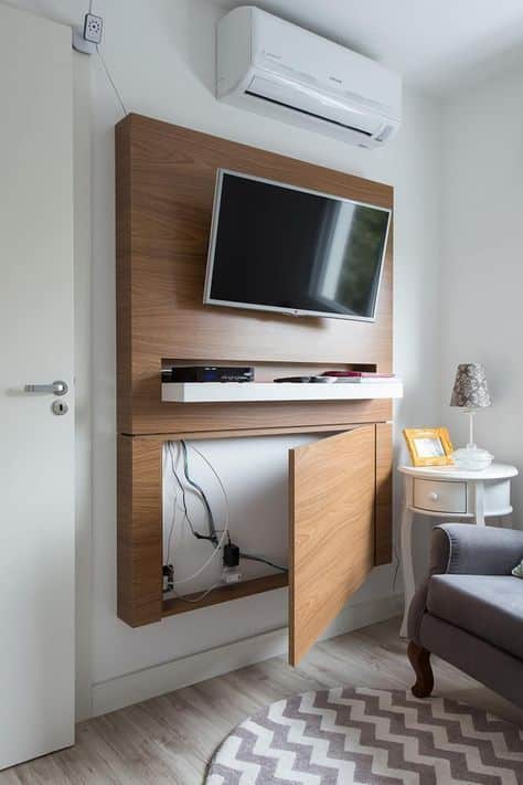 Tendências de decoração para 2020, painel de TV