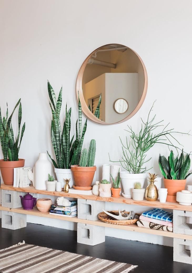 Tendências de decoração para 2020, sala com plantas