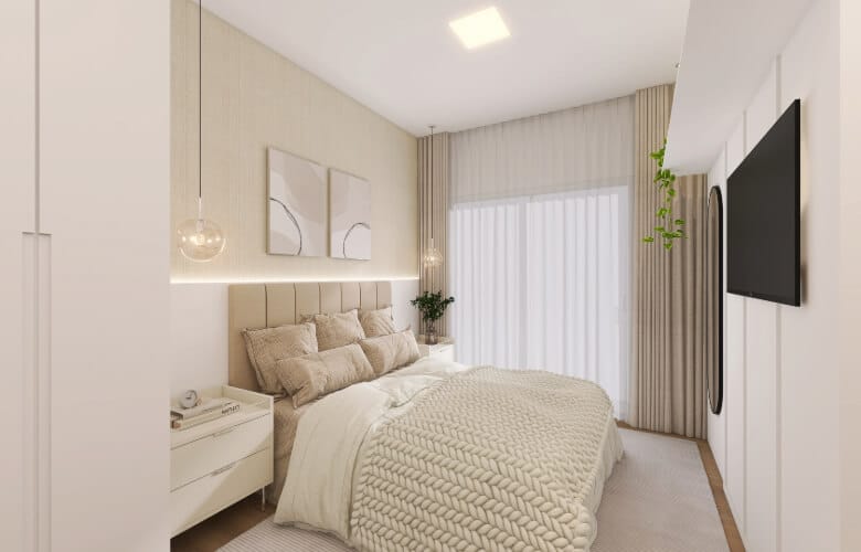 Decoração quarto de casal pequeno: truques para otimizar espaços reduzidos sem perder o charme